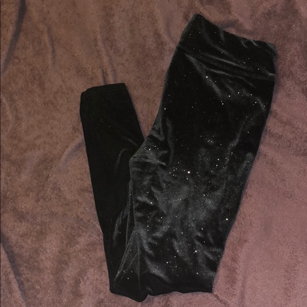 sparkle black leggings